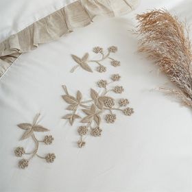 Ecocotton Krem Ayliz Battal Boy Nevresim Takımı