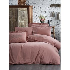 Ecocotton Krem Elsa Çift Kişilik Nevresim Takımı