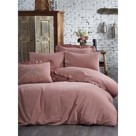 Ecocotton Krem Elsa Çift Kişilik Nevresim Takımı