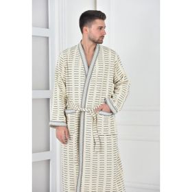 Ecocotton Laodikeia Krem Erkek Bornoz