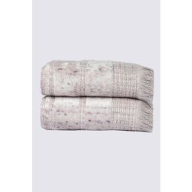 Ecocotton Maia 2'li %100 Organik Pamuk Inject Pudra 50x90 cm El Yüz Havlusu Seti