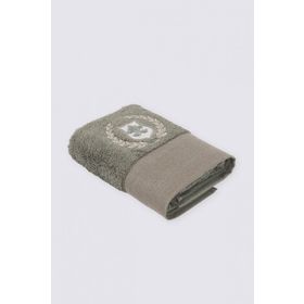 Ecocotton Masal %100 Organik Pamuk Nakışlı Yeşil 50x90 cm El Yüz Havlusu