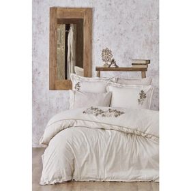 Ecocotton Masal Bej Çift Kişilik Nevresim Takımı