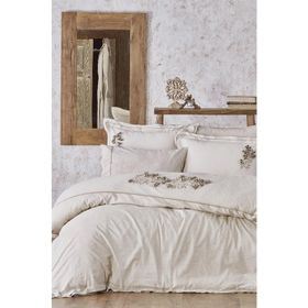 Ecocotton Masal Bej Çift Kişilik Nevresim Takımı