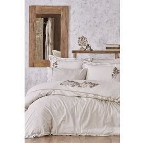 Ecocotton Masal Bej Çift Kişilik Nevresim Takımı