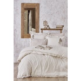 Ecocotton Masal Bej Çift Kişilik Nevresim Takımı