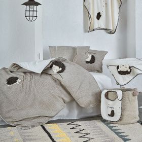 Ecocotton Migala Organik Pamuk Müslin Nakışlı Bej 100x150 cm Bebek Nevresim Takımı