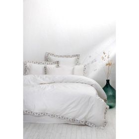 Ecocotton Mira Battal Boy 240x220 cm Krem Nevresim Takımı