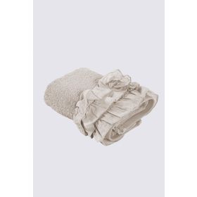 Ecocotton Miranda %100 Organik Pamuk Fırfırlı Bej 50x90 cm El Yüz Havlusu