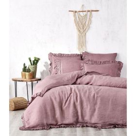 EcoCotton Miranda Bej Çift Kişilik Nevresim Takımı