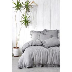 Ecocotton Miranda Gri Çift Kişilik Nevresim Takımı