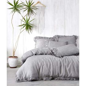 Ecocotton Miranda Gri Çift Kişilik Nevresim Takımı