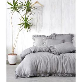 Ecocotton Miranda Gri Çift Kişilik Nevresim Takımı
