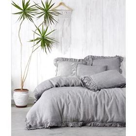 Ecocotton Miranda Gri Çift Kişilik Nevresim Takımı