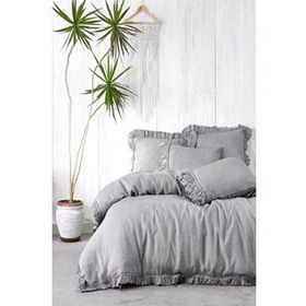 Ecocotton Miranda Gri Çift Kişilik Nevresim Takımı