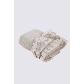Ecocotton Miranda Organik Pamuk Fırfırlı Bej 50x90 cm El Yüz Havlusu