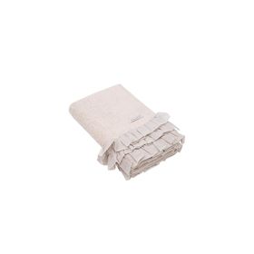 Ecocotton Miranda Organik Pamuk Fırfırlı Bej 50x90 cm El Yüz Havlusu