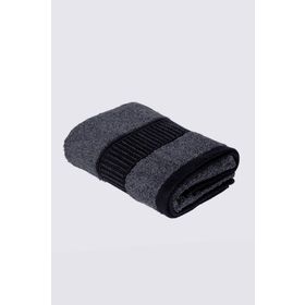 Ecocotton Naia 50x90 cm Organik Pamuk Antrasit El Yüz Havlusu