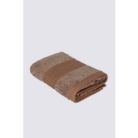 Ecocotton Naia 50x90 cm Organik Pamuk Kahverengi El Yüz Havlusu