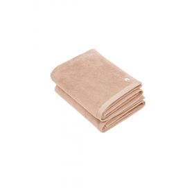 Ecocotton Pure Cotton %100 Organik Pamuk Kelebek Bordürlü Nakışlı Kahve 50x90 cm 2'li El Yüz Havlusu Seti