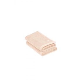 Ecocotton Pure Cotton %100 Organik Pamuk Kelebek Bordürlü Nakışlı Pudra 30x50 cm 2'li El Havlusu Seti