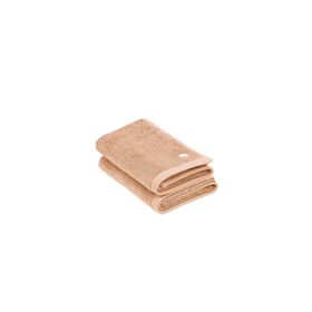 Ecocotton Pure Cotton 2'li %100 Organik Pamuk Kelebek Bordürlü Nakışlı Kahve 30x50 cm El Havlusu Seti
