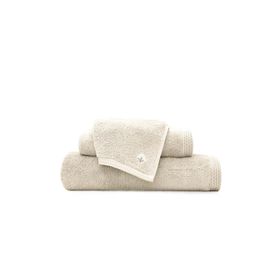 Ecocotton Pure Cotton Organik Pamuk Kelebek Bordürlü Nakışlı Bej 3'lü Havlu Seti