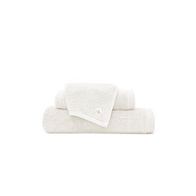 Ecocotton Pure Cotton Organik Pamuk Kelebek Bordürlü Nakışlı Krem 3'lü Havlu Seti