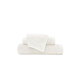Ecocotton Pure Cotton Organik Pamuk Kelebek Bordürlü Nakışlı Krem 3'lü Havlu Seti