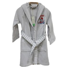 Ecocotton Racer Gri Organik Pamuk 11-12 Yaş Çocuk Bornozu