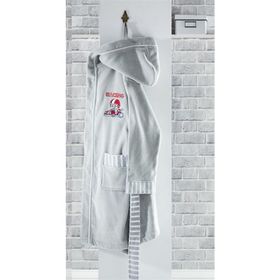 Ecocotton Racer Gri Organik Pamuk 13-14 Yaş Çocuk Bornozu