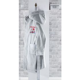 Ecocotton Racer Gri Organik Pamuk 13-14 Yaş Çocuk Bornozu