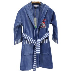 Ecocotton Racer Mavi Erkek Çocuk Bornoz
