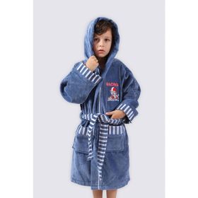 Ecocotton Racer Mavi Erkek Çocuk Bornoz