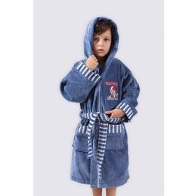 Ecocotton Racer Mavi Erkek Çocuk Bornoz
