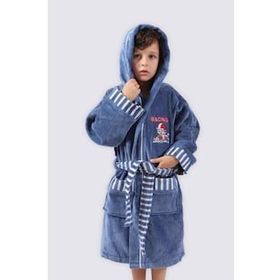 Ecocotton Racer Mavi Erkek Çocuk Bornoz