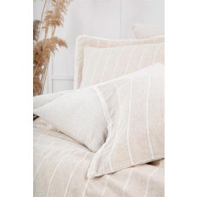 Ecocotton Raisa Çift Kişilik %100 Organik Pamuk Kenevir Karışımlı Bej 200x220 cm Nevresim Takımı