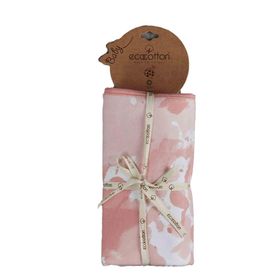 Ecocotton Rosa 90*90 cm Somon Kız Bebek Penye Battaniye