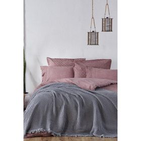 Ecocotton Seren Antrasit Organik Pamuk Çift Kişilik Pike