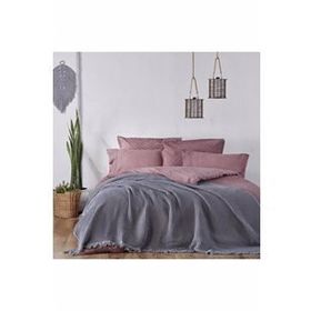 Ecocotton Seren Antrasit Organik Pamuk Çift Kişilik Pike