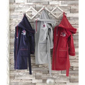 Ecocotton Sports Time Lacivert Çocuk Bornoz