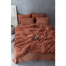 Ecocotton Tara Çift Kişilik %100 Organik Pamuk Müslin Taba 200x220 cm Nevresim Takımı