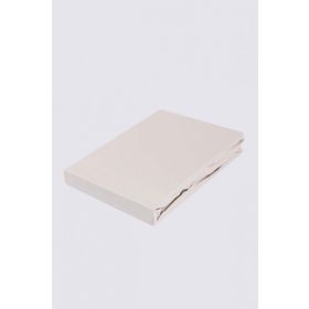 Ecocotton Tek Kişilik %100 Organik Pamuk Saten Bej 120X200 cm Lastikli Çarşaf