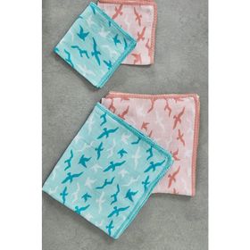 Ecocotton Turna 100*100 Cm Somon Kız Bebek Müslin Örtü Seti