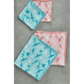 Ecocotton Turna 100*100 Cm Somon Kız Bebek Müslin Örtü Seti