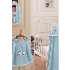 Ecocotton Twin Bears Mavi Bebek Organik Panço Seti