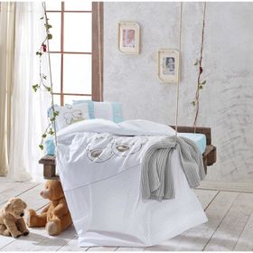 Ecocotton Twinbears Pembe Bebek Nevresim Takımı