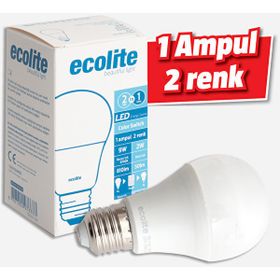 Ecolite Color Switch 9 W Mavi Klasik E27 Duy Led Ampul