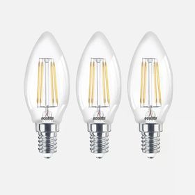 Ecolite Filament C35 4W E14 6500K Beyaz 3'lü Led Ampul