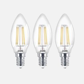 Ecolite Filament C35 4W E14 6500K Beyaz 3'lü Led Ampul